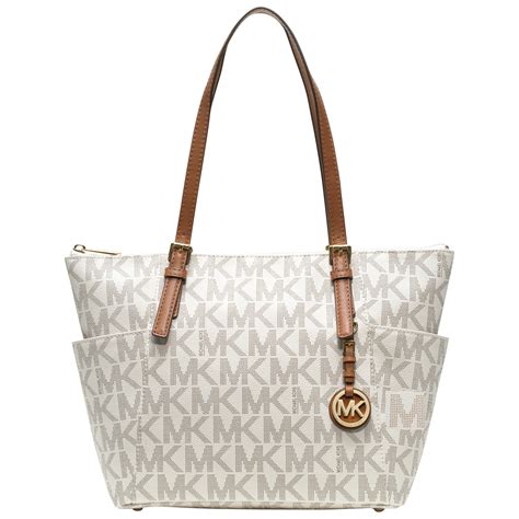 real michael kors bags|Michael Kors white tote bag.